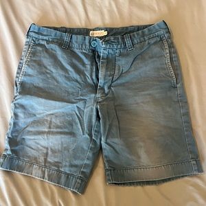 J.Crew Stanton Mens 32 Relaxed Fit Classic Chino Short Blue wash